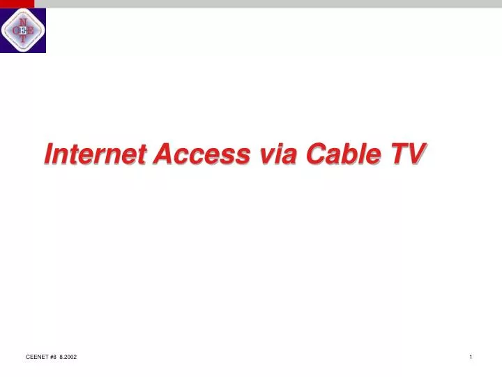 internet access via cable tv