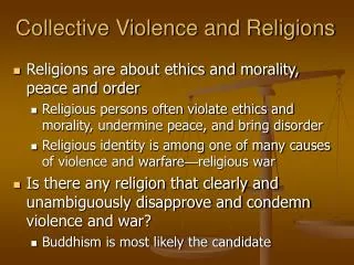 Collective Violence and Religions