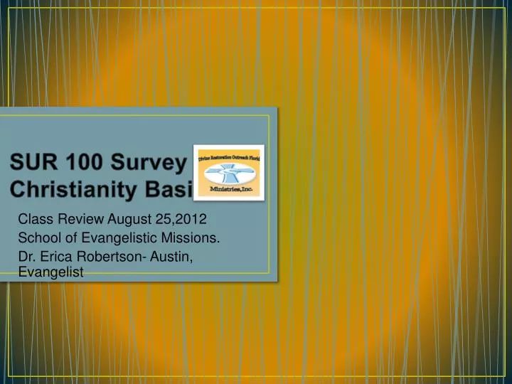 sur 100 survey of christianity basics