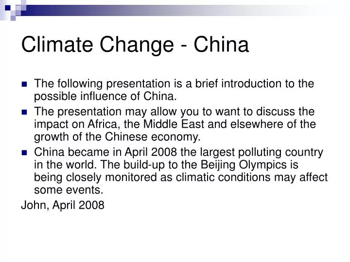 climate change china