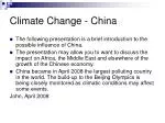 Climate Change - China - slide 1