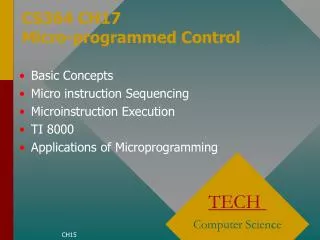CS364 CH17 Micro-programmed Control