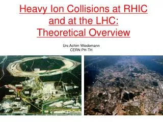 Heavy Ion Collisions at RHIC and at the LHC: Theoretical Overview