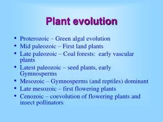 Plant evolution