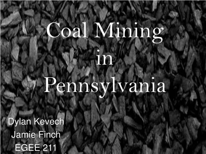 coal mining in pennsylvania