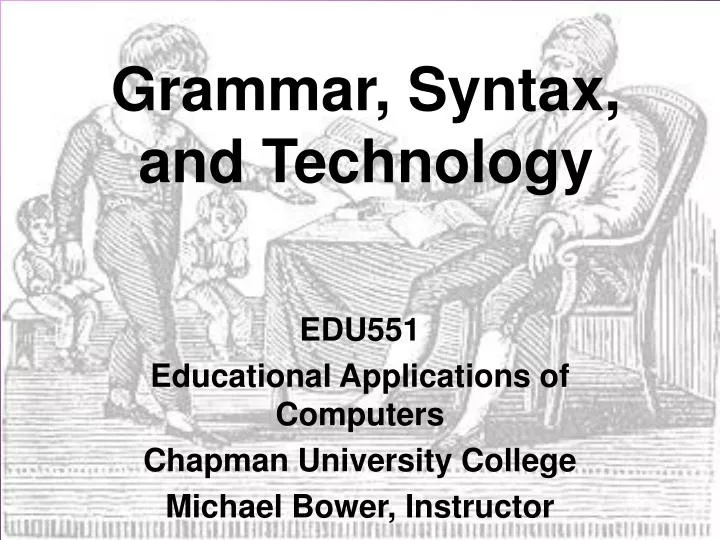 grammar syntax and technology