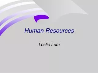 Human Resources