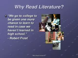 Why Read Literature?