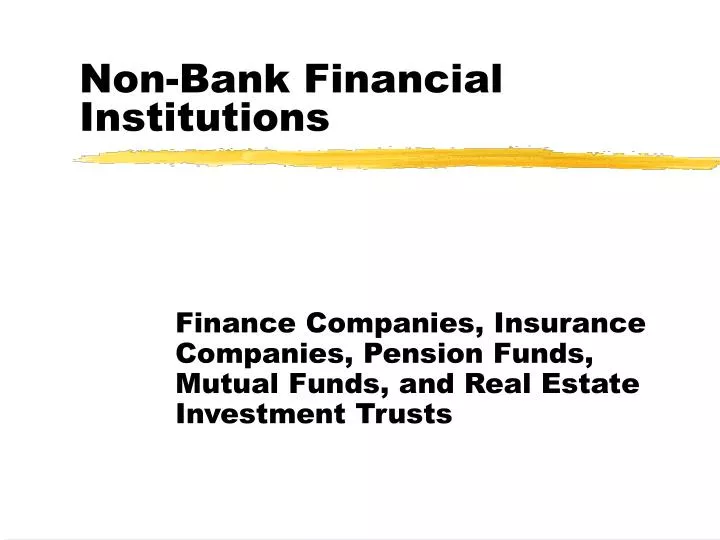 non bank financial institutions