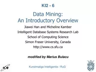 Data Mining: An Introductory Overview