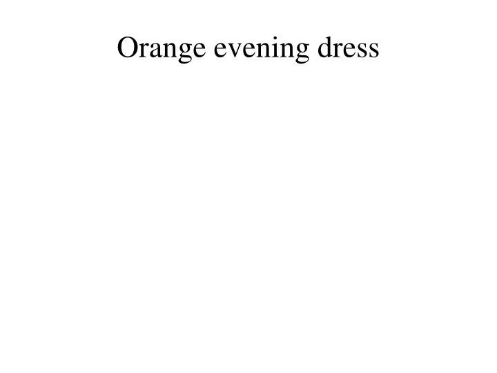 orange evening dress