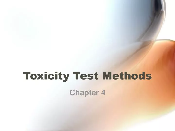 toxicity test methods