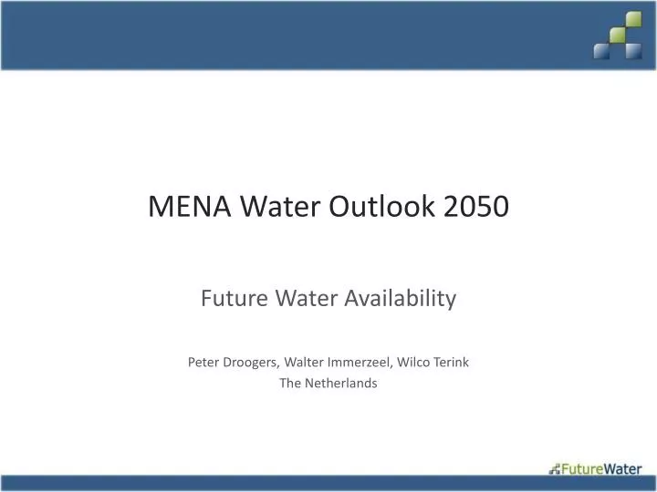 mena water outlook 2050