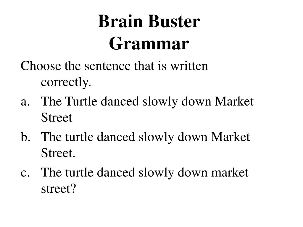 Spring Brain Buster PPT - Brain Buster Grammar PowerPoint Presentation, free download - ID ...