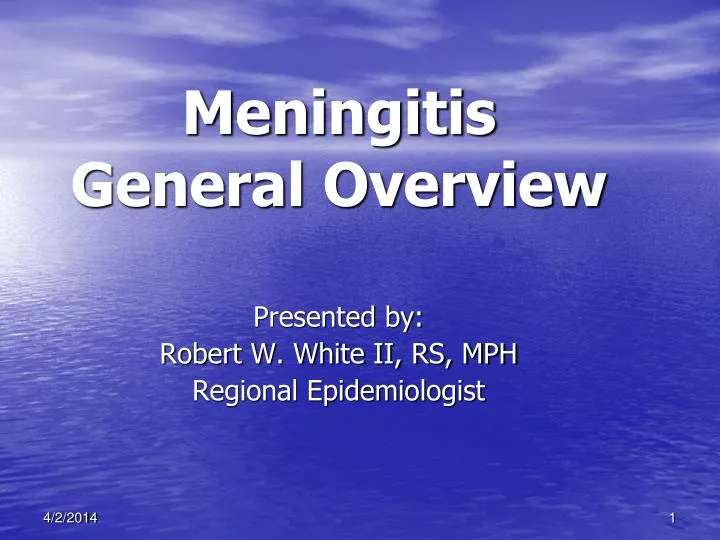 meningitis general overview