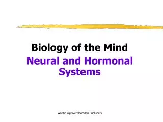 Biology of the Mind Neural and Hormonal Systems Worth/Palgrave/Macmillan Publishers