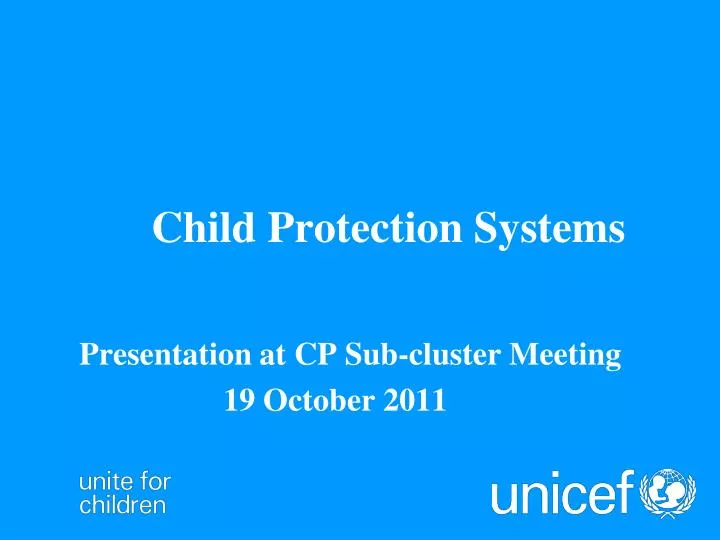 presentation at cp sub cluster meeting 19 october 2011