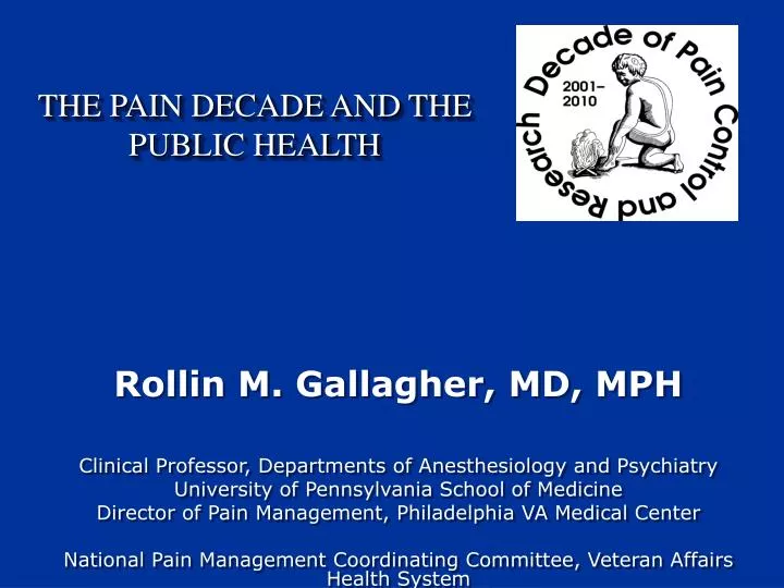 the pain decade and the public health