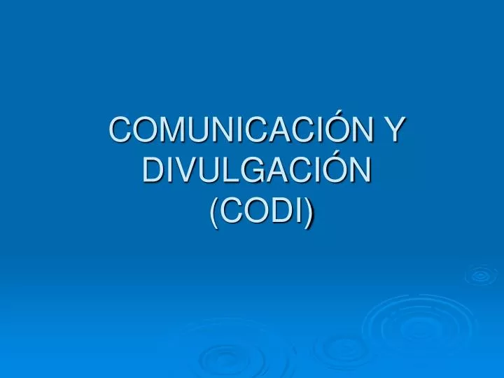 comunicaci n y divulgaci n codi