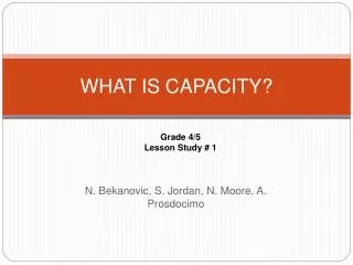 WHAT IS CAPACITY?