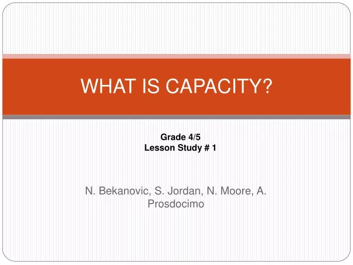 what is capacity