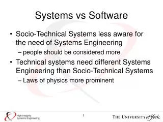 Systems vs Software