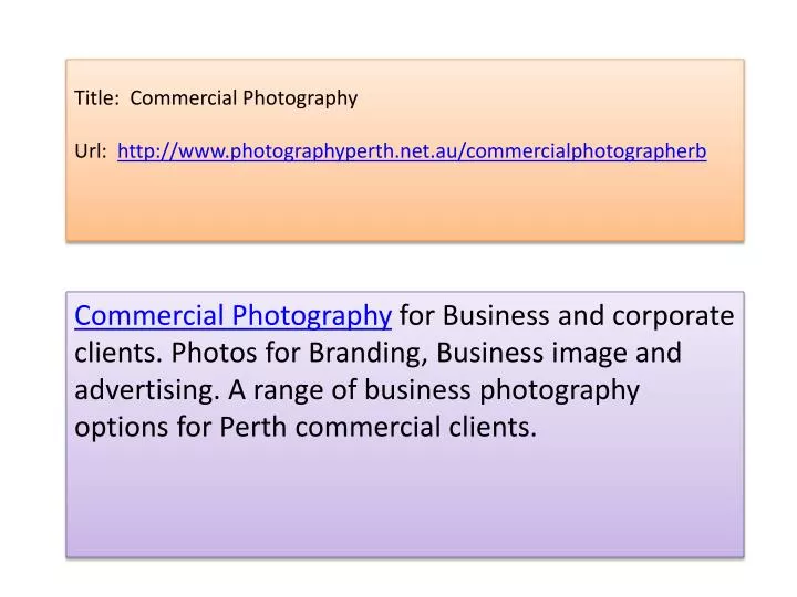 title commercial photography url http www photographyperth net au commercialphotographerb