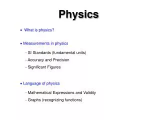  What is physics?
