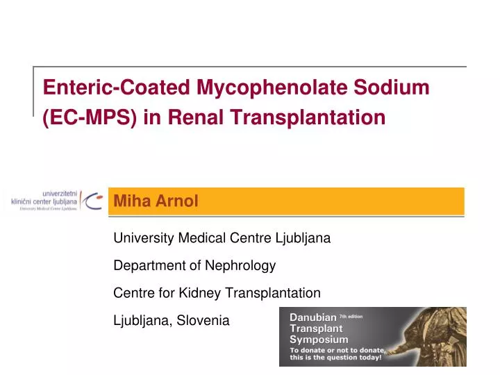 enteric coated mycophenolate sodium ec mps in renal transplantation