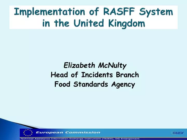 implementation of rasff system in the united kingdom