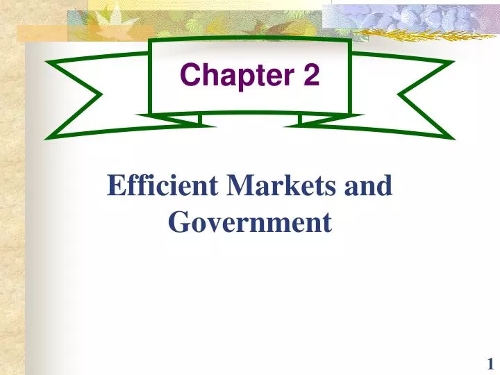 efficient markets and government
