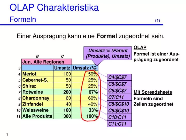 olap charakteristika formeln 1