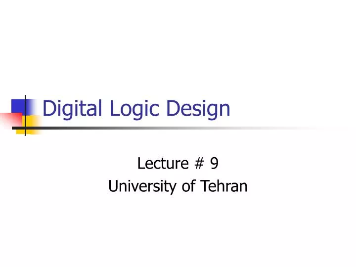 digital logic design