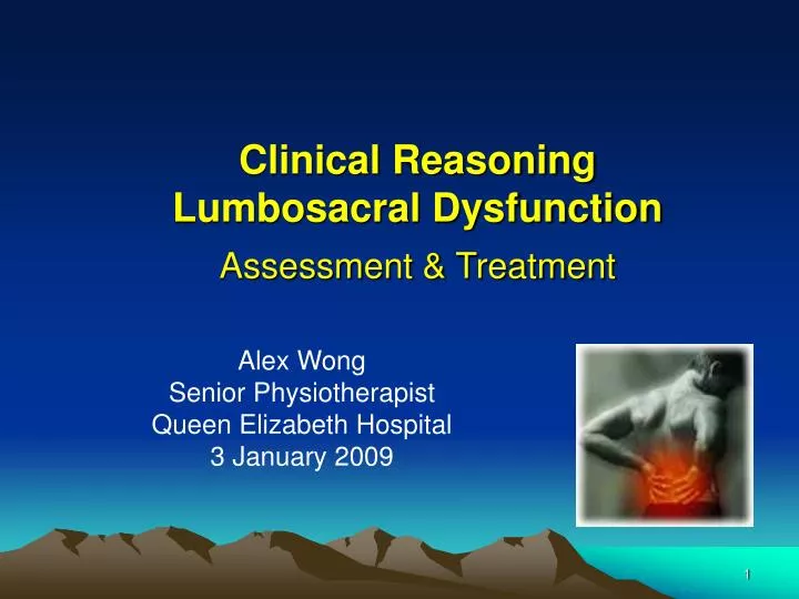 clinical reasoning lumbosacral dysfunction assessment treatment