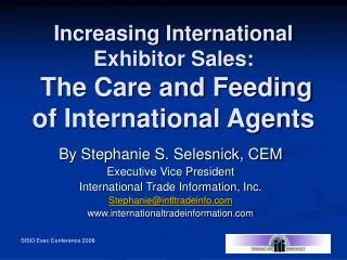 Increasing International Exhibitor Sales: The Care and Feeding of International Agents