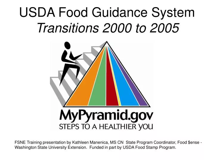 usda food guidance system transitions 2000 to 2005