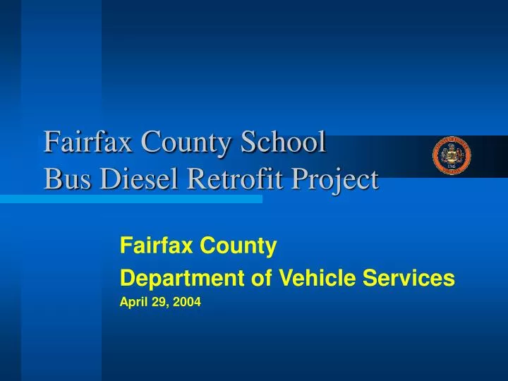 fairfax county school bus diesel retrofit project