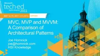 MVC, MVP and MVVM: A Comparison of Architectural Patterns