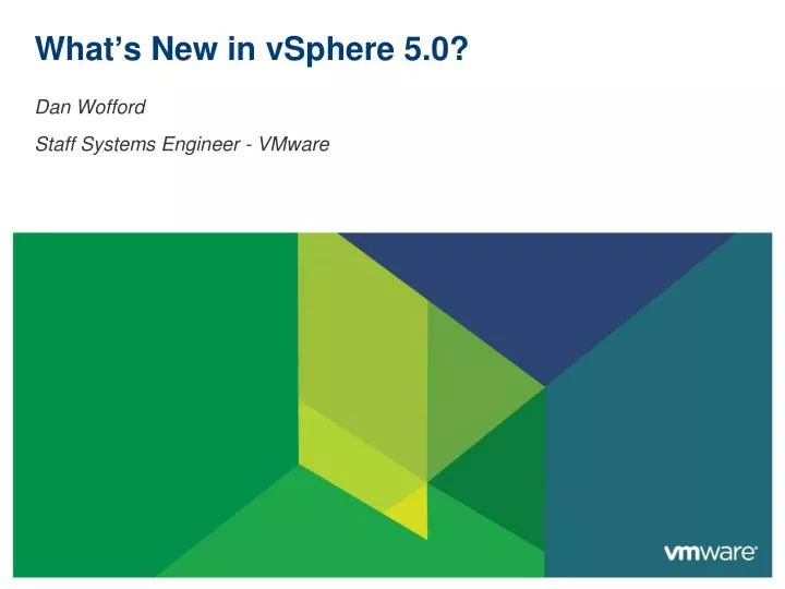what s new in vsphere 5 0