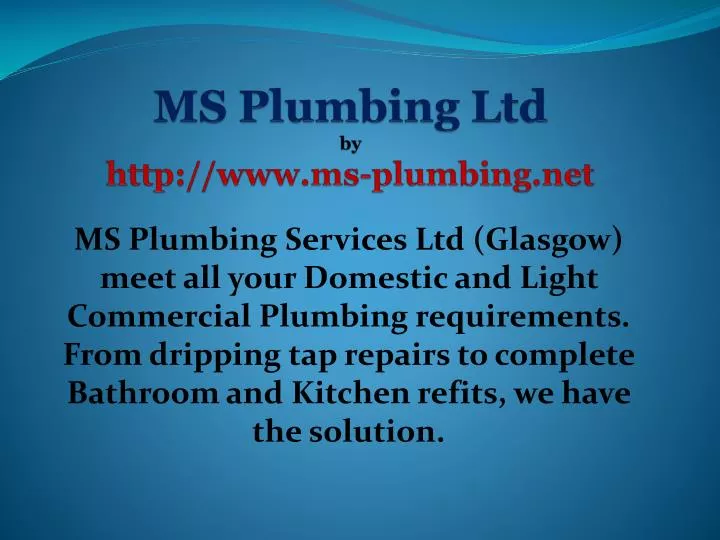 ms plumbing ltd by http www ms plumbing net