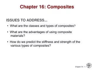 Chapter 16: Composites