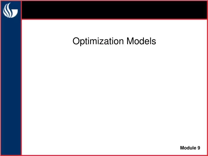 optimization models