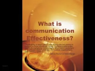 What is communication Effectiveness?