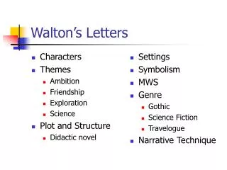walton s letters