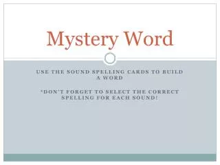 Mystery Word