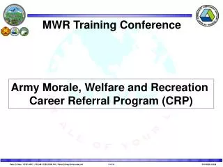 MWR Training Conference