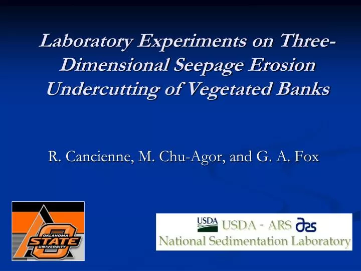 laboratory experiments on three dimensional seepage erosion undercutting of vegetated banks