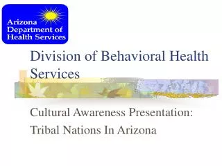Division of Behavioral Health Services
