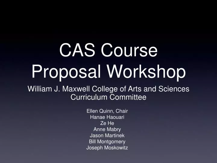 cas course proposal workshop