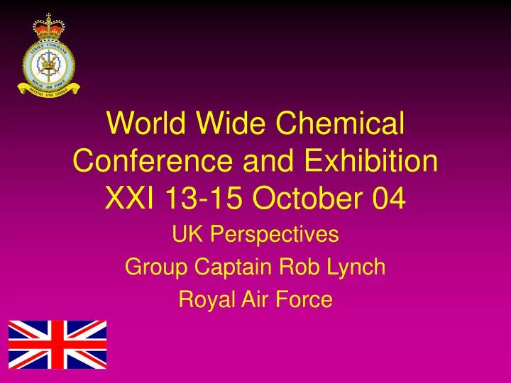 world wide chemical conference and exhibition xxi 13 15 october 04